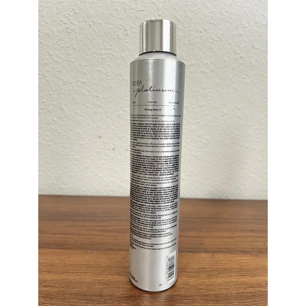 Kenra Platinum Working Spray 14 Flexible Hold Hairspray 10 oz New